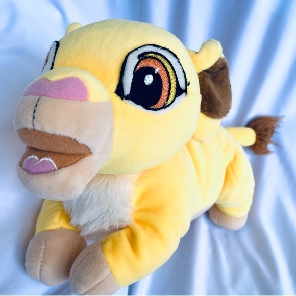 RARE -DISNEYLAND PARIS Stuffed Animal SIMBA Plush LION KING Length 12" Height 8" - Picture 8 of 13